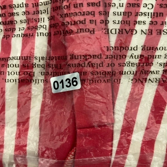 Kate Spade Women’s Small Striped T-shirt with Bow Coral Pink Orange - Picture 6 of 6